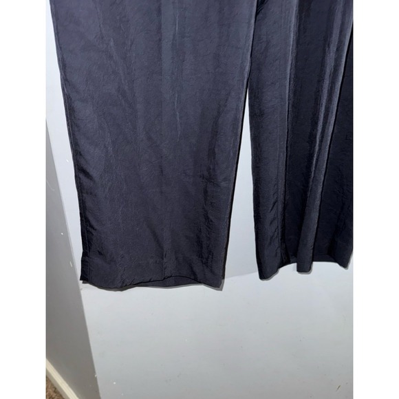 Vince navy Blue high waisted wide leg loose fit trousers pants size medium - Picture 2 of 8